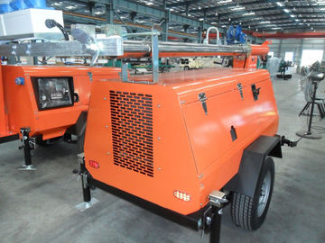 Mobile Lighting Tower Kubota Genset Diesel Generator silent 4 * 1000W lamp 9m mast