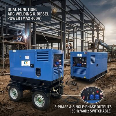 เครื่องเชื่อม Denyo รุ่นใกล้เคียง 400A 600A 480Amps Arc MMA MIG DC เครื่องกำเนิดไฟฟ้าเชื่อมดีเซลพร้อมสตาร์ทอัตโนมัติ