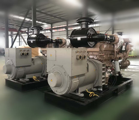 ชุดเครื่องกำเนิดไฟฟ้าดีเซลสำหรับเรือ Cummins KTA19-DM ขนาด 300kw