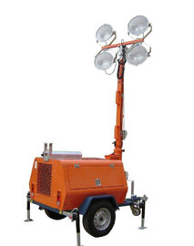 Mobile Lighting Tower Kubota Genset Diesel Generator silent 4 * 1000W lamp 9m mast